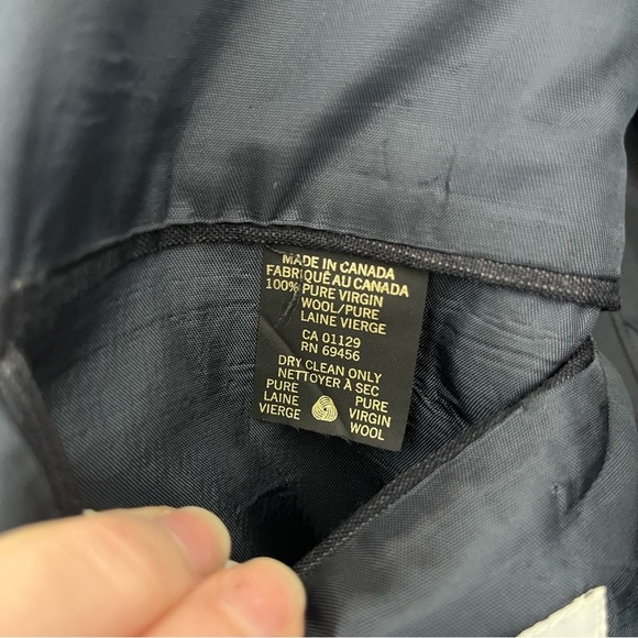 Vintage Jonathan Bryan Wool Blazer Made in Canada | Jack Fraser | Navy Pinstripe - Picture 7 of 11